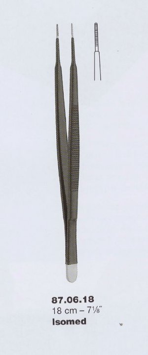 Gerald pincet gecoat isomed 18cm tip 1mm breed