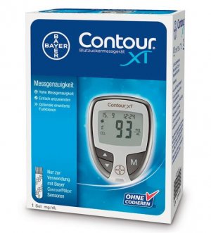 Contour XT Bayer set met glucosemeter, mg/dl          1st