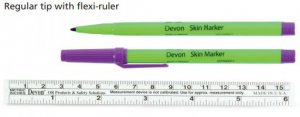 Skin marker Devon normale tip met liniaal steriel      1st