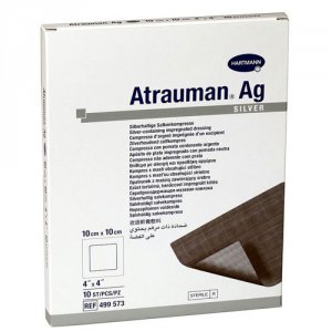 ATRAUMAN AG zilverhoudend zalfcompres steriel 10x20cm   10st
