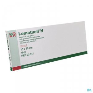Lomatuell H vaseline compres steriel 10x30cm  10st