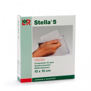 Compressen Stella steriel 10x10cm 8-laags             3x60st
