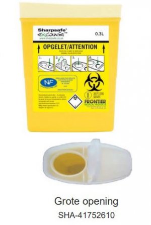 Naaldcontainer sharpsafe klein 0.30L  clear opening      1st