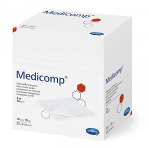 kompres MEDICOMP 10x10cm 4laags steriel per 2 verpakt 25x2st