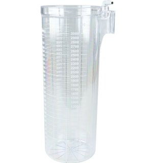 serres afzuigpot / canister 3000ml transparant 1st