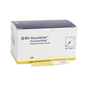 BD Vacutainer PrecisionGlide 20Gx1,5 (0,9x38mm) GEEL   100st