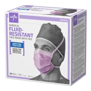 Chirurgisch Masker anti-fog koordjes paars IIR          50st