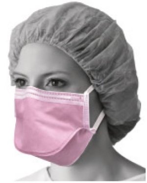 Chirurgisch Masker eendenbek anti-fog koordje paars IIR 50st