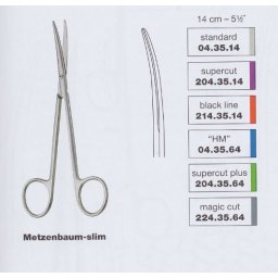 Schaar Metzenbaum-Slim gebogen 14cm