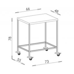 roltafel 1 vlak blad