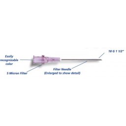 BD blunt fill needle lilac 18G 1 1/2 with 5 micron     100st