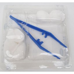MediSet: 5 deppers+pincet grote blister 4 vakken 14x14cm 1st
