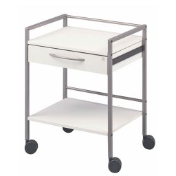 medische trolley, rolwagen of roltafel met 1 schuif