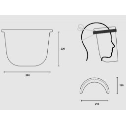 Gelaatscherm, face shield plexi                          1st