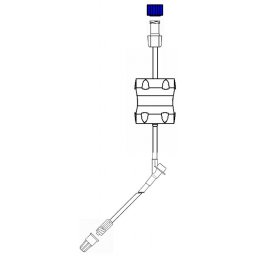 Debietregelaar voor infuus + Y + leiding 20cm + filter   1st