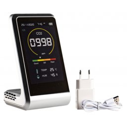 CO2 meter met NDIR sensor batterij 2000mAh lithium    1st