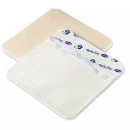 Hydrotac hydrofiele schuimverband met een netvormige hydrogellaag