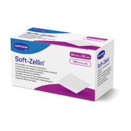 Soft-zellin 60x30mm ontsmettingsdoekjes   100stuks