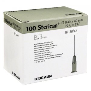 Naalden steriel Braun Sterican grijs 27G x 1 1/2    100st