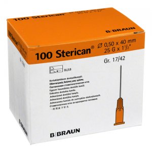 Naalden steriel Braun sterican oranje 25G x 1 1/2      100st
