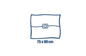 Foliodrape zelfklevend gatdoek tweedelig 75x90 2laags 40st