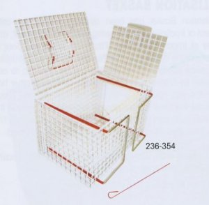 Bedwangkooi geplastifieerd met zijsas 46Lx29Bx29Hcm     1st