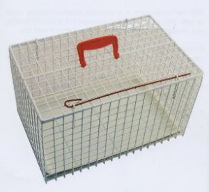 Kooi 46Lx29Bx29H geplastificeerd wit met losse bodemplaat
