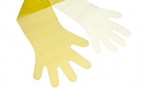 Veterinaire Handschoenen polysem Polytactyl geel       100st