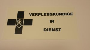 Kenteken wagen bezoekplaat (verpleegkundige in dienst)   1st