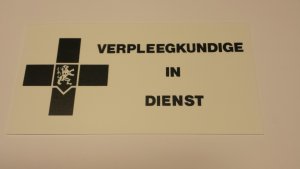 Kenteken wagen bezoekplaat (verpleegkundige in dienst)   1st