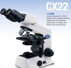Microscoop CX22 incl. 4, 10 en 40x plan objectieven,