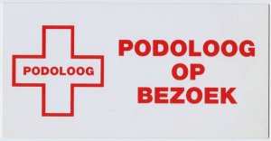 Kenteken wagen bezoekplaat (Podoloog op bezoek)