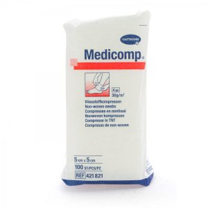 MEDICOMP 5x5cm 4laags niet steriel                    100st