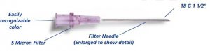 BD blunt fill needle lilac 18G 1 1/2 with 5 µm filter 100st