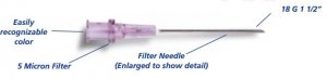 BD blunt fill needle lilac 18G 1 1/2 met 5 µm filter   100st