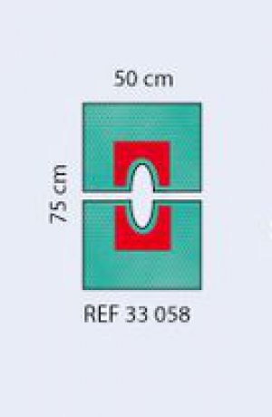 Raucodrape Gatdoek 50x75cm(variabele diam) zelfklevend  50st