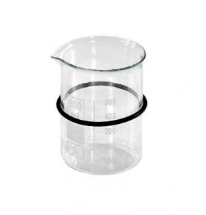 Glass beaker 600 ml voor Eurosonic 3D