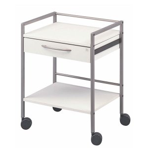 medische trolley, rolwagen of roltafel met 1 schuif