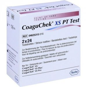 Coaguchek XS PT test bloedstollingsmeter strips   2x24strips