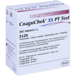 Coaguchek XS PT test bloedstollingsmeter strips  2x24strips