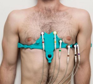 Ekg harnas met HANDLES en 6 clip connectors (drukknoppen)