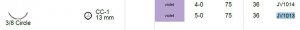 Vicryl 5/0 JV1013 3/8 rnd nld 13mm CC-1 violet - 75cm   1st