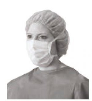 Chirugisch masker wit hypoallergeen met koordjes        50st