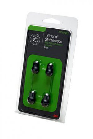 Littmann SnapOn oordopjes zwart 1x paar L en  1x paar S