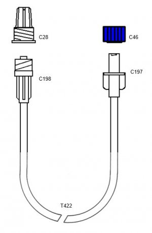 PMH Verlengleiding LL 25cm 2,5x4,1mm (in x out dia)  150st