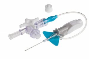 BD Nexiva blauw 22G 25mm 3-wegkraan met Q-syte         20st