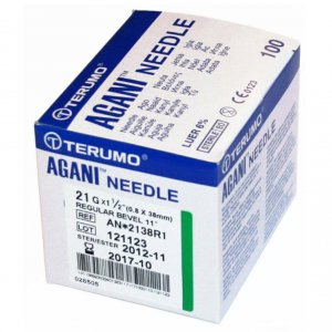 Naalden Terumo AGANI 21G 1 1/2 groen 38mm              100st