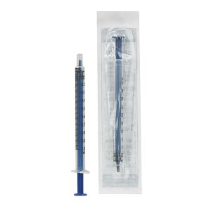 Spuiten steriel TBC 1ml met kegelvormige stamper      100st