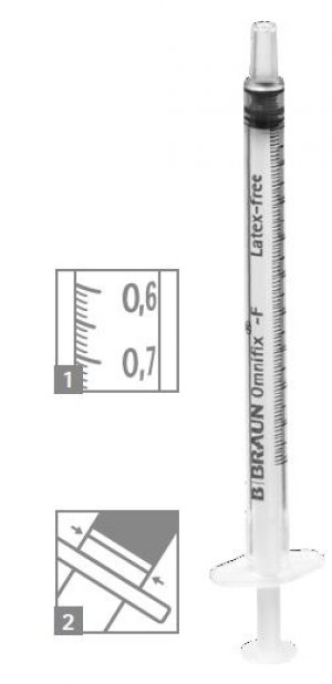 Spuiten BBraun Omnifix-F 1ml luer fine dosing          100st