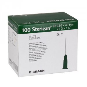 Naalden steriel Braun Sterican 21G x 1 1/2 groen       100st